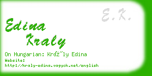 edina kraly business card